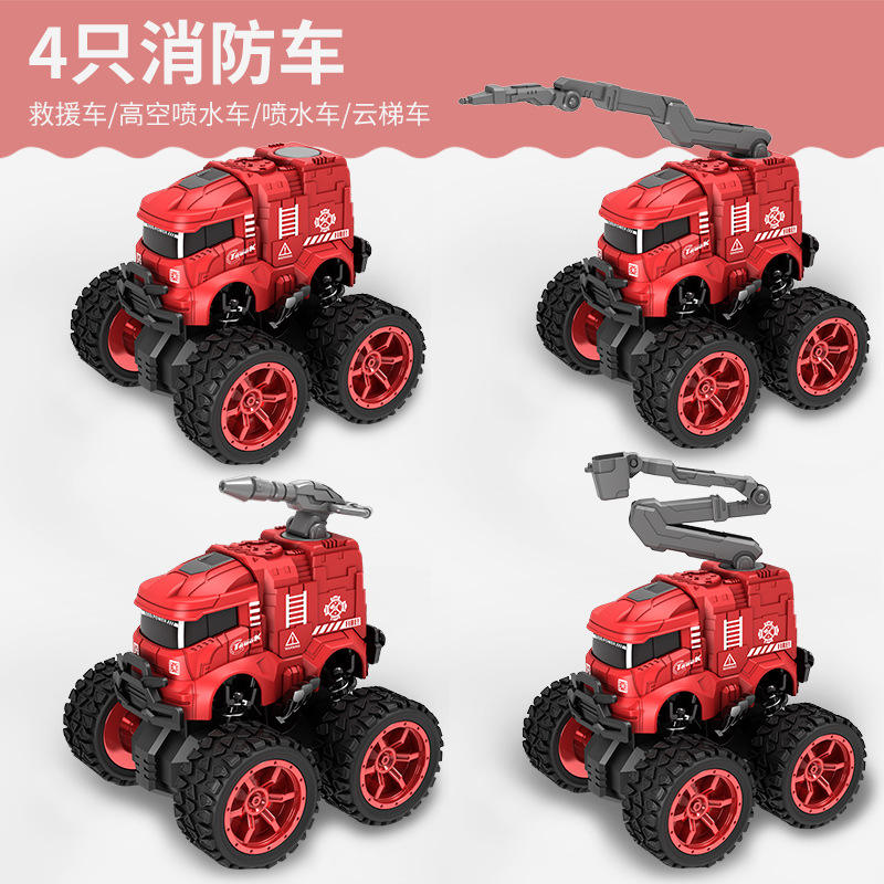 Camion de pompiers à quatre roues motrices 4 modèles-un aléatoire