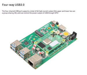 RTC CM4-USB3.0 RTC alimentatore NVMe sssd espansione per Linux OS rrrtme Pi scheda di sviluppo con 4 USB 3.0 canali