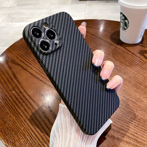 IPhone15携帯電話ケース用超薄型カーボンファイバーケブラーオールインクルーシブApple16Promaxアンチドロップハードケースに適しています - Product Image 2