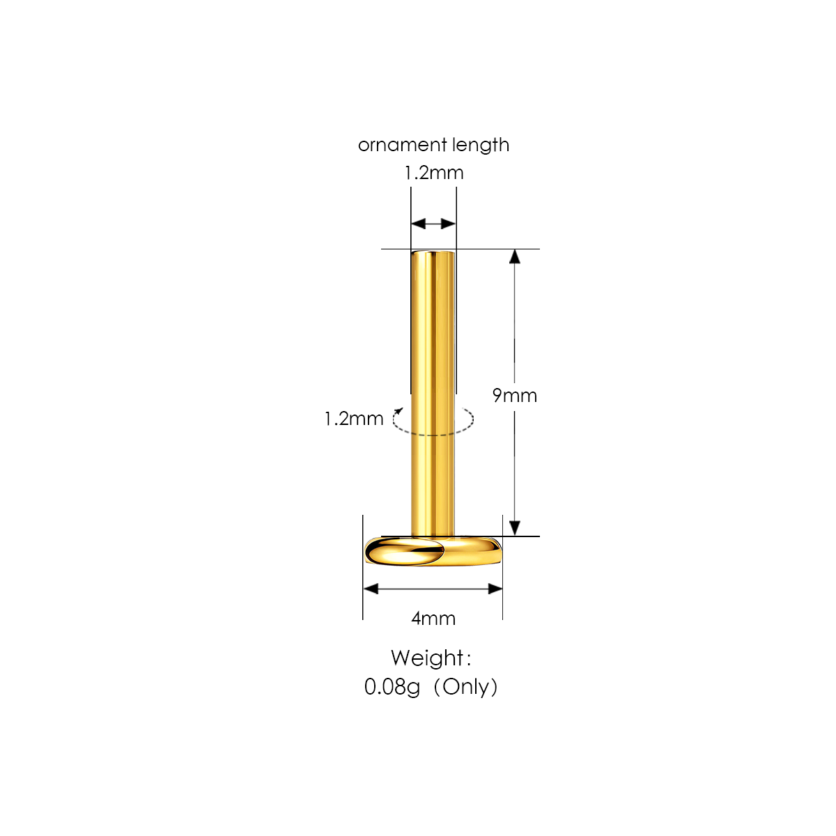 Gold Plated - 9mm