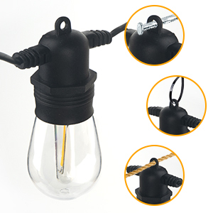 Luz de cadena comercial para interiores Vintage, luces para exteriores, luces decorativas para habitación, cadena de hadas, luz Led para uso navideño - Product Image 6