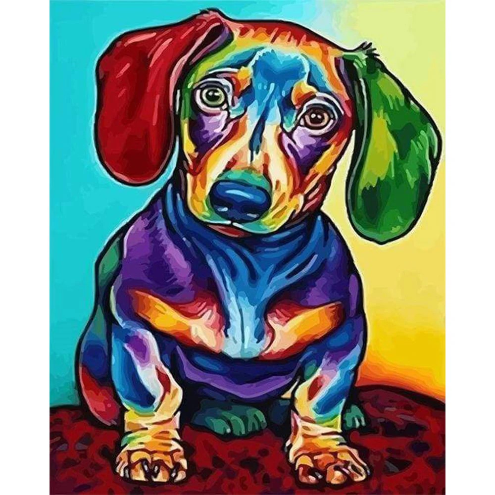 Perro colorido