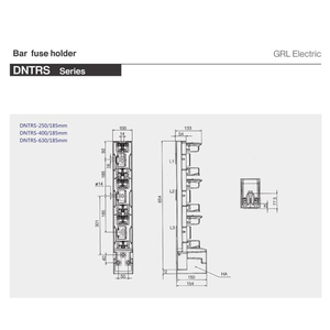 DNTRS NH Fuse Base <strong>160A</strong> 250A <strong>400A</strong> 630A 3P Strip NH Fuse Rail Switch Disconnector Fuse Holder - Product Image 3