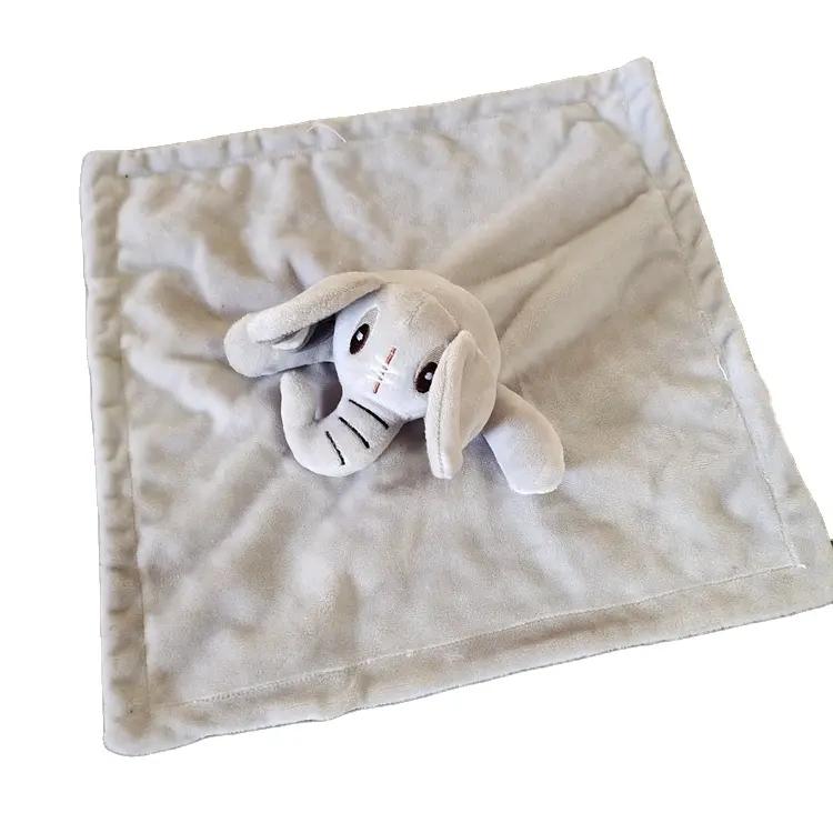 Cobertor de pelúcia adorável para bebês, cobertor de segurança personalizado para crianças, brinquedo de coelho fofo e fofa