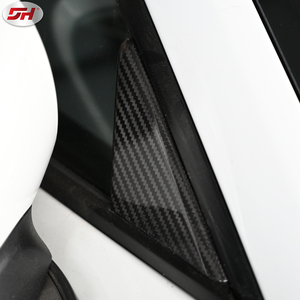 Toptan Porsche için karbon Fiber pencere üçgen etiket 718 981 991 2016-Ups yedek araba Windows 2 adet - Product Image 4