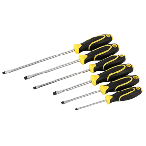 Tuốc nơ vít đa năng bán buôn, cán massage, đầu khe, đầu chữ thập, màu cam đen, có nam châm - Product Image 1