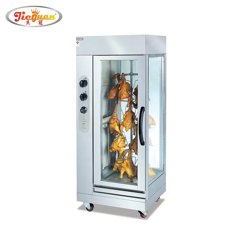 Máquina rotisseries para forno de galinha gás vertical lpg, máquina para 12 peças