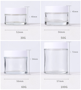 <strong>5</strong> 10 15ml 20ml 30ml 50ml 60ml 2oz 100ml Cosmetic Empty Transparent Frosted Skincare Moisturize <strong>Cream</strong> Glass <strong>Jar</strong> with Aluminum Lid - Product Image 6