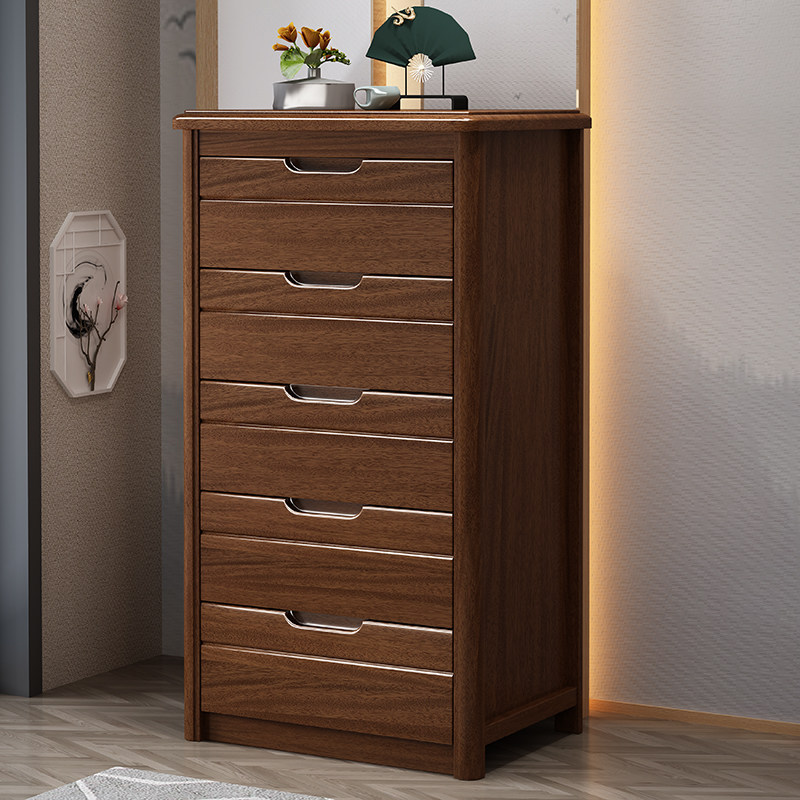 Commode à cinq tiroirs couleur noyer-50*40*100