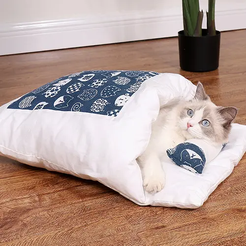 เตียงนอนแมวแบบปิดได้ทุกสภาพอากาศ,เตียงนอนสำหรับสัตว์เลี้ยงแบบถอดและซักได้เตียงสำหรับสุนัข