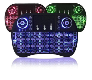 Mini teclado inalámbrico I8 de 2,4G, panel táctil retroiluminado, Air Mouse, Control remoto en inglés con receptor USB para Android TV Ma C BOX PS3 - Product Image 2