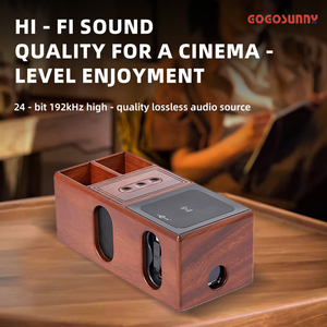 ลำโพงชุดของขวัญที่ชาร์จอุปกรณ์หลากหลายเสียง Hi-Fi DSP ทำจากไม้วอลนัททำด้วยมือ - Product Image 3