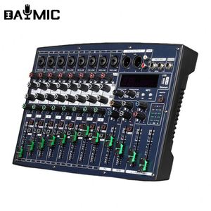 Professional 8 Channels Multifunctional Audio Mixer DSP <strong>Record</strong> Console for Stage Performance Dj Singing - Product Image 3