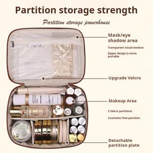Wenjie Factory Produce Modular Makeup Bag Large Capacity <strong>New</strong> Design Detachable Cosmetic Organizer Luxury Travel Toiletry <strong>Pouch</strong> - Product Image 3