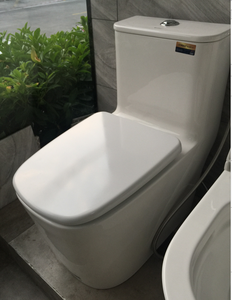 Seramik tek parça kat monte kare tuvalet 0.8/1.6 GPF su tasarrufu kolay kurulum tuvalet komodin - Product Image 6