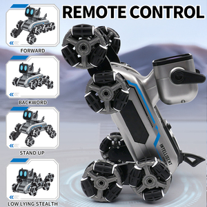 Yüksek hızlı uzaktan kumanda elektronik Pet köpek sekiz tekerlekli RC kontrollü elektronik akıllı Robot köpek akıllı AI eğitici oyuncak - Product Image 3