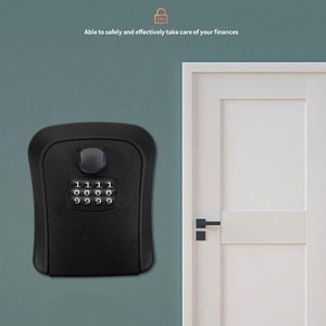 Nuevo código inteligente contraseña llave caja de bloqueo llave de almacenamiento montado en la pared llave caja de seguridad impermeable al aire libre Keybox 4 dígitos contraseñas