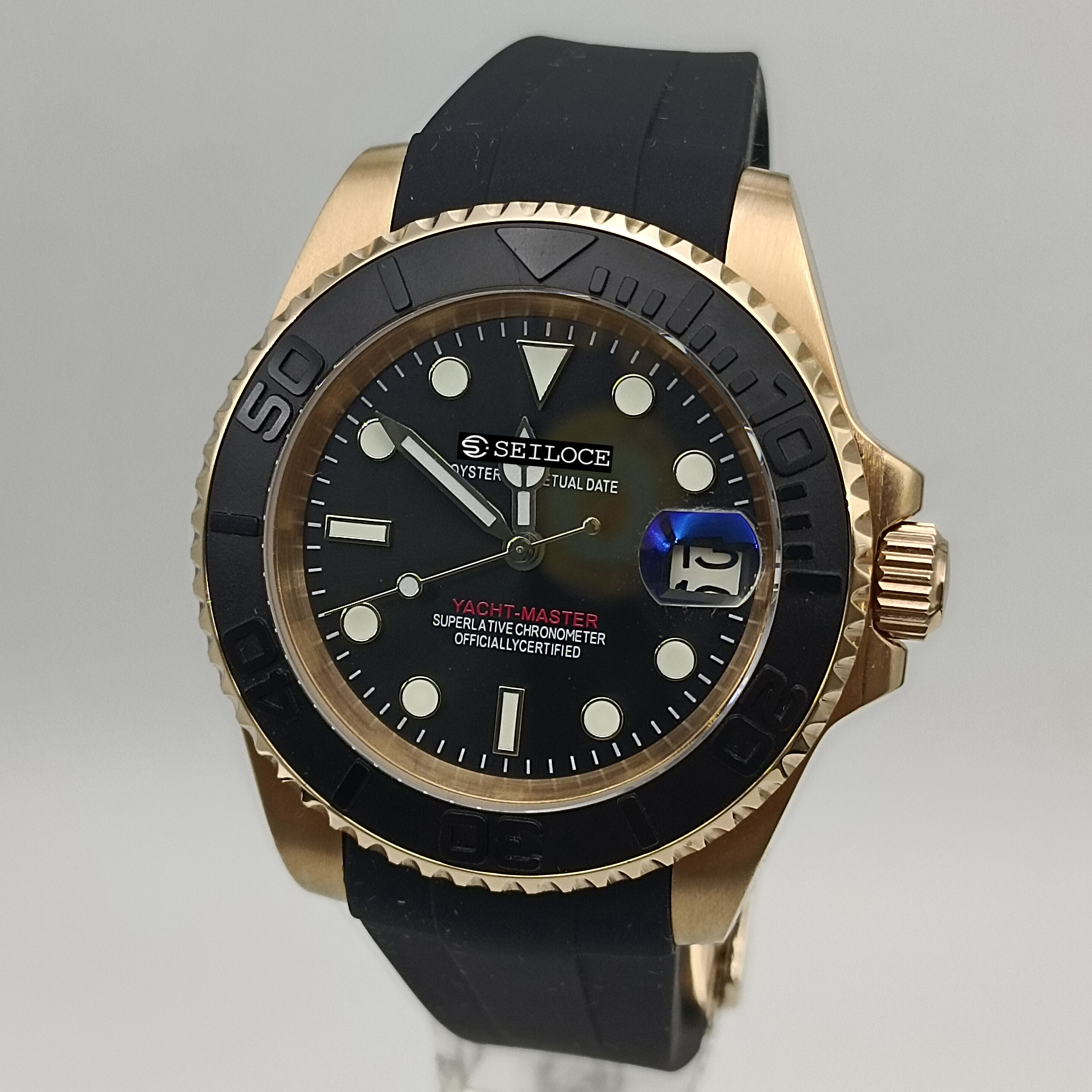Rose Gold Case+Black Dial