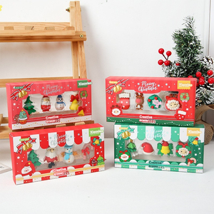 Phim Hoạt Hình Mới Tẩy Thiết Lập Trẻ Em Văn Phòng Phẩm Santa Claus Snowman Bút Chì Tẩy Giáng Sinh Quà Tặng Cho Học Sinh Tiểu Học - Product Image 1