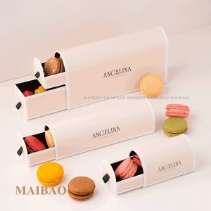 Özel yaratıcı kağıt karton çekmece tarzı Macaron için hediye kutusu çikolata Pet Insert ile el yapımı ambalaj kutusu - Product Image 2