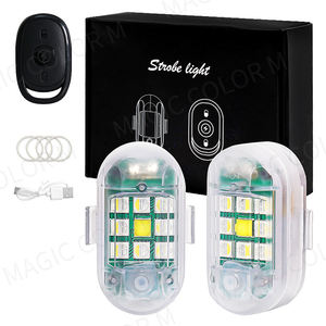 LED M3 kablosuz uzaktan kumanda 7 renk RGB USB şarj evrensel LED dokunmatik işık çakarlı lamba Mini sinyal strove flaş işığı - Product Image 1