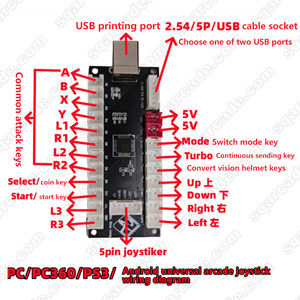 PC360 PS-3 Android Encoder USB Joystick Board per Zero Delay combattimenti & Neo Geo DIY Arcade cavo macchina accessori gioco - Product Image 4
