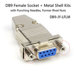 DB9 DB15 DB25 PIN Serial Port Connector หญิงชายเชลล์ซ็อกเก็ตโลหะหัวปลั๊ก 2 แถวทองแดง COM อะแดปเตอร์ซ็อกเก็ต RS232 DP Joint - Product Image 6