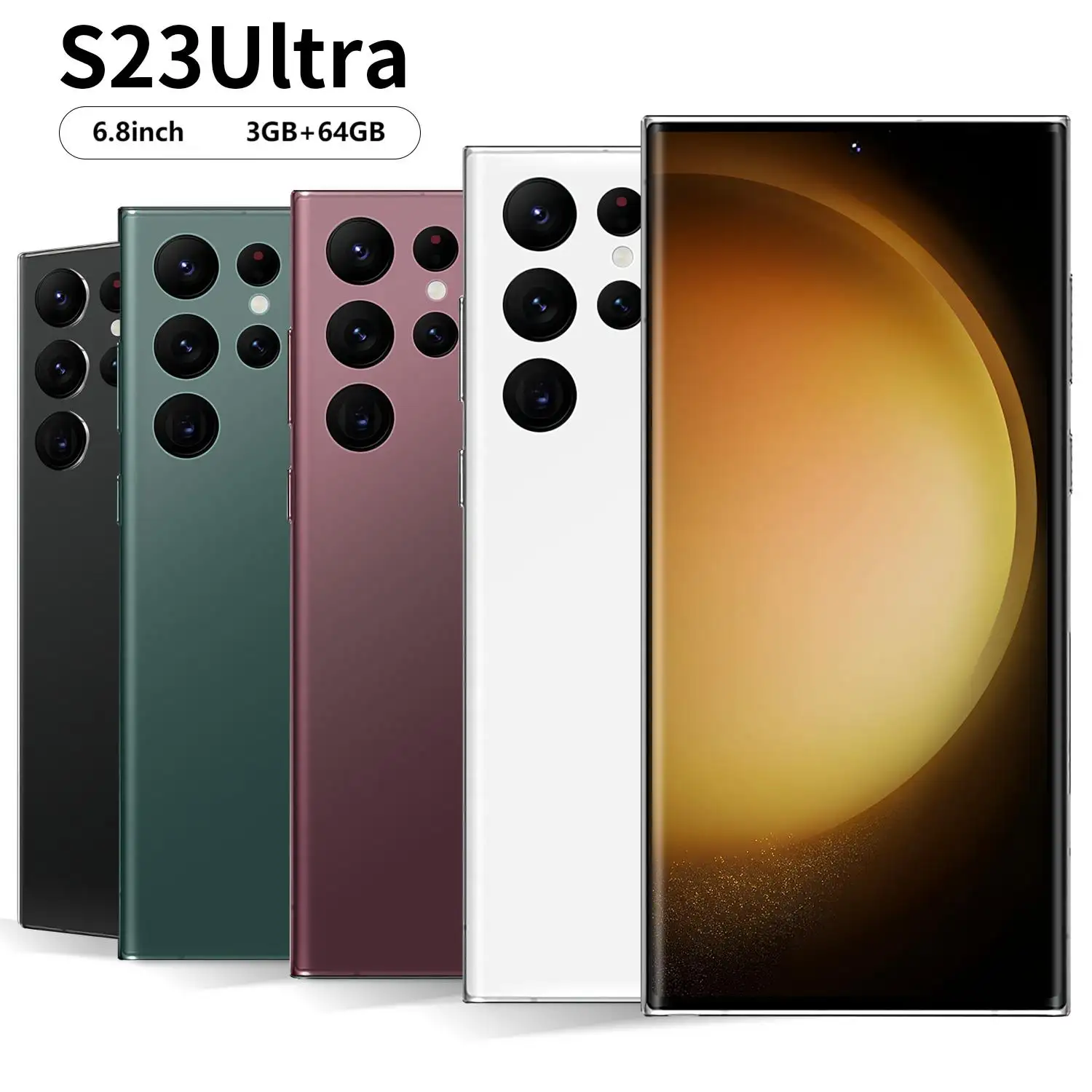2023 NEW S24 Ultra 3+64GB 5G Unlocked mobile phone s23 Ultra 108MP 6.8 inch 5000mAh Smart Mobile Phones