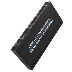 HDMI Quad Multi-Viewer 4x1 4 en 1 Salida Conmutador HDMI con USB3.0 Captura de video 1080P HDMI Control IR sin costuras Soporte 3D 10 modos - Product Image 3