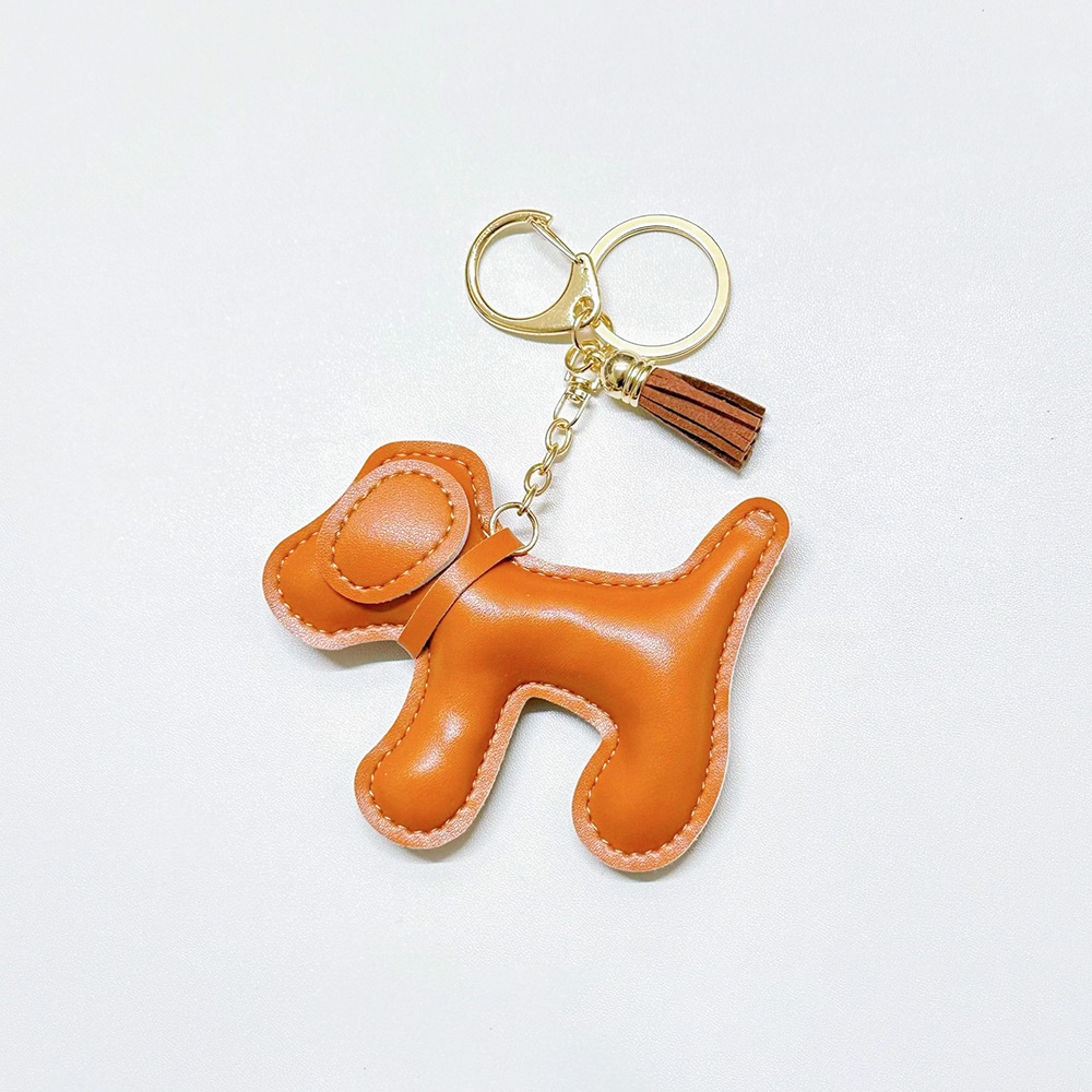 Porte-clés marron orange