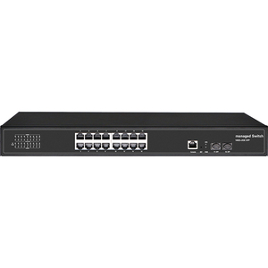 16ポート効率の高いイーサネットスイッチ1G/24G容量VLAN/SNMP/QOS機能には、SFPファイバーポートストックアイテムが含まれています - Product Image 1