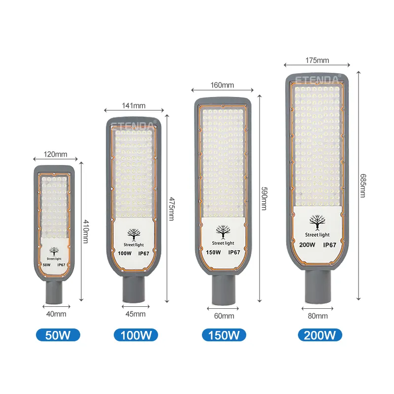 ETENDA Zhongshan produttore IP65 esterno impermeabile ad alta luminosità led sorgente lampada alloggiamento esterno 100w lampione