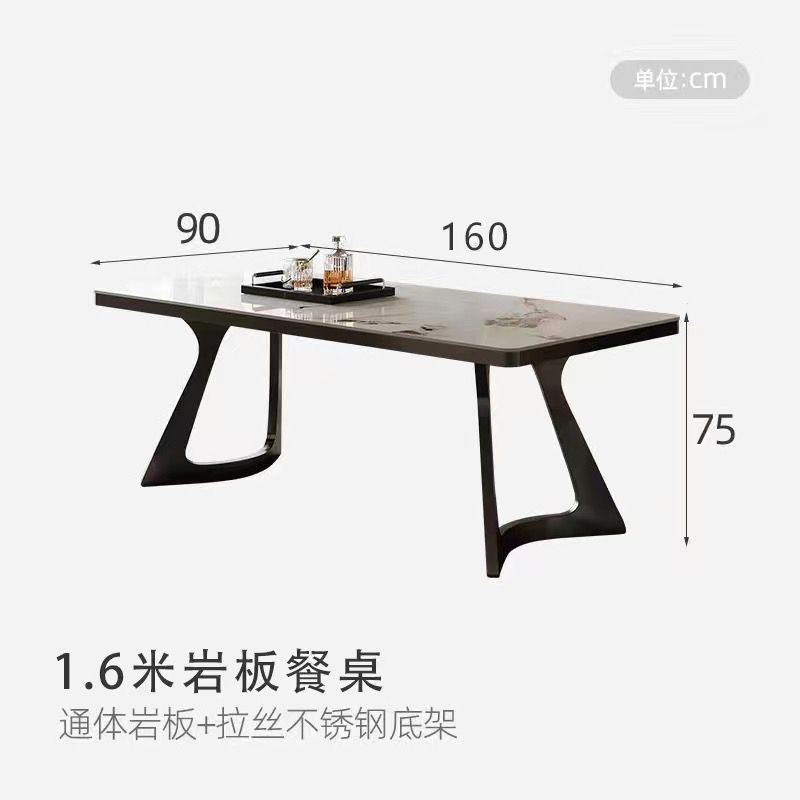 1.6 x 0.9 meter stainless steel dining table
