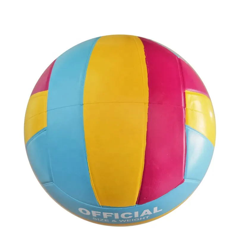 Bola de voleibol de goma inflable colorida barata de la venta caliente de la fábrica tamaño 5