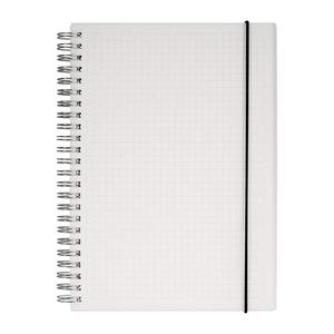 Grande sconto pianura A5 quadrato trasparente punteggiato griglia diario a spirale personalizzato quaderno con copertina rigida all'ingrosso - Product Image 1