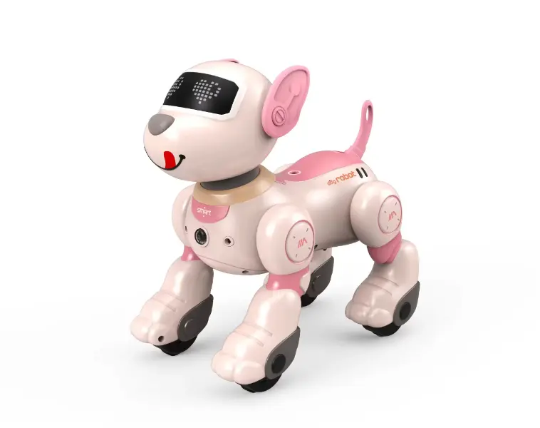 Robot köpek akıllı Ai programlanabilir akıllı oyuncaklar çocuklar için ses LED gözler elektronik evcil köpek