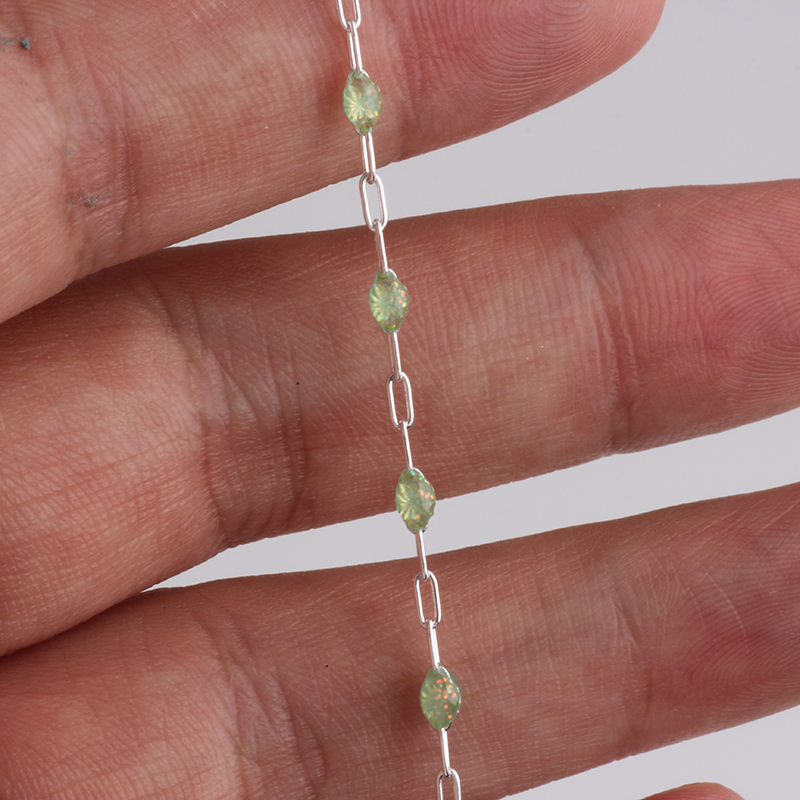 Argent sterling S925-citron vert