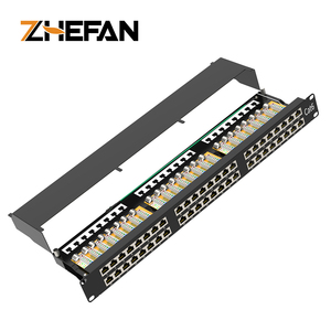 Panel de parche de red blindado, 48 puertos, 2u, 19 ", Internet de datos, Cat6, Rj45, 48 puertos, 19 pulgadas - Product Image 2