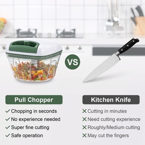 Manual Food Processor Vegetable <strong>Swift</strong> Chopper Hand Pull Manual Mini Food Chopper Vegetable <strong>Cutter</strong> - Product Image 3