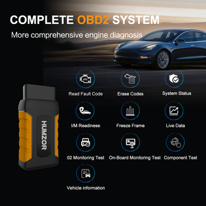 HUMZOR ND326 Herramienta de programación de llaves profesional Herramienta de diagnóstico de sistema completo de coche Software Actualizaciones gratuitas Escáner OBD2