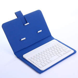 便携式PU皮革无线键盘保护套手机，带BT键盘适用于iPhone安卓手机 - Product Image 6