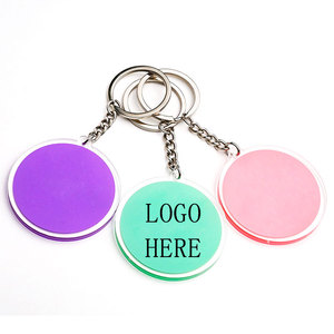Forma personalizada personalizada em branco plástico chaveiro logotipo dupla face gravado redondo acrílico chaveiro