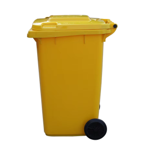 240升塑料垃圾箱，带轮子垃圾容器，用于废物管理 - Product Image 2