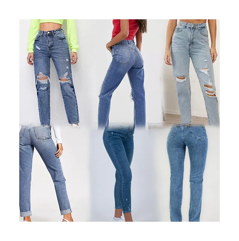 2024 Denim Jeans En Gros Stock Lot Emballage Aléatoire Mixte Jeans Pour Femmes Philippines Thaïlande Stock Vêtements Vêtements Stock