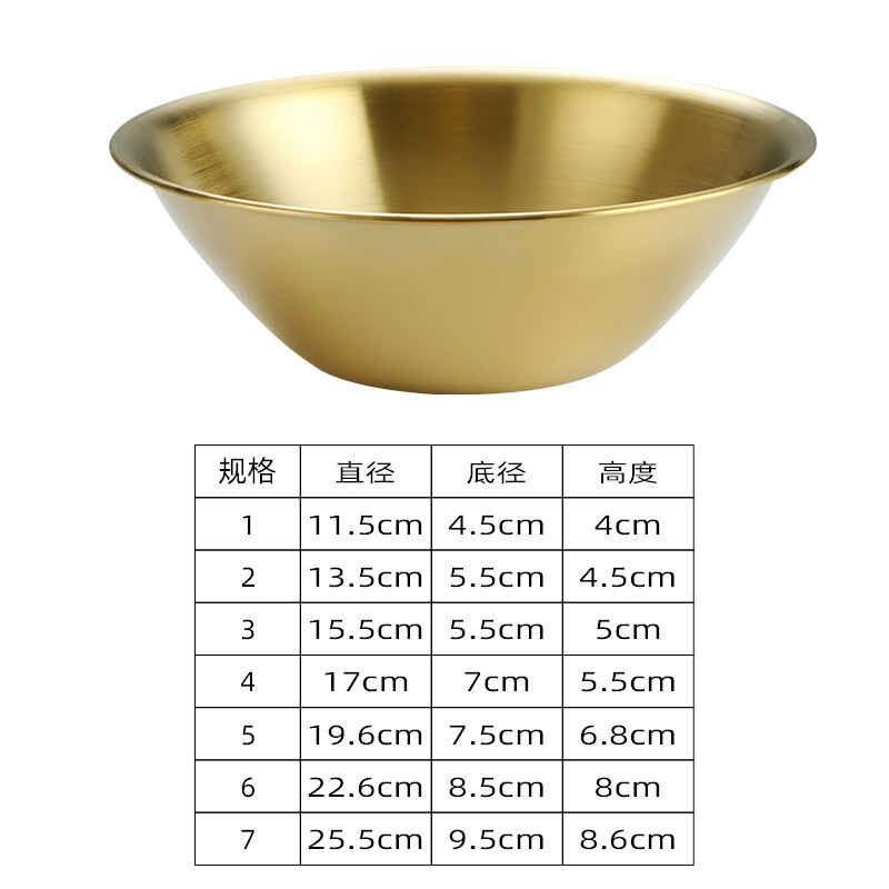 Single-layered conical bowl (gold)