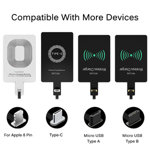 用于iPhone 6 7 Plus通用充电接收器适配器垫线圈用于微型USB型C手机 - Product Image 4