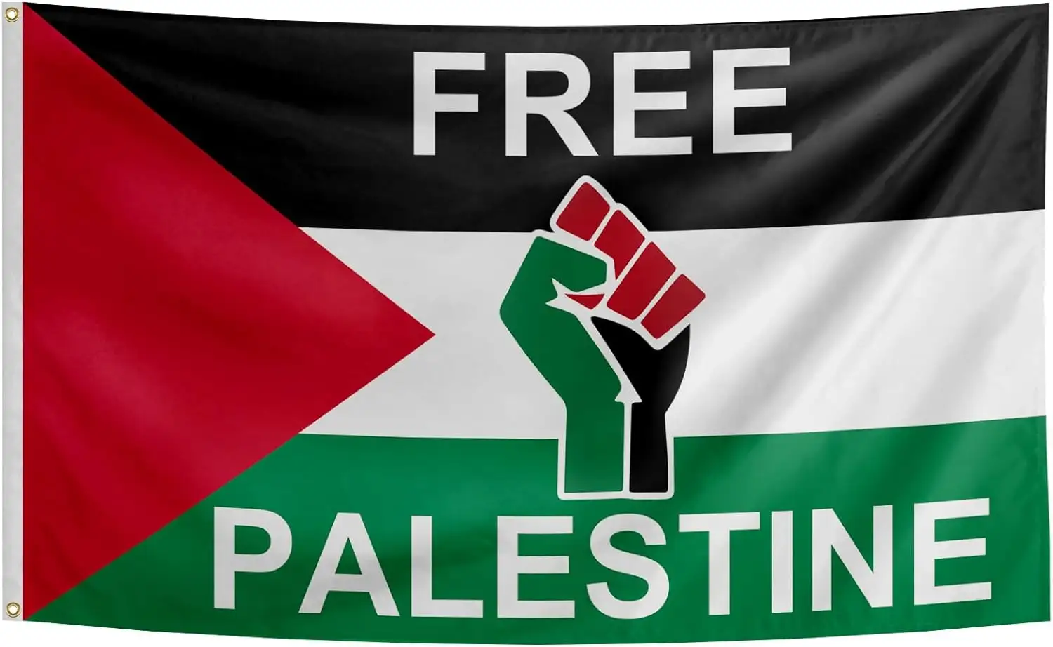 Entrega rápida Bandera de Palestina gratis 5x3ft Logotipo de país personalizado Banderas 3x5 pies Tela de poliéster Bandera de Palestina