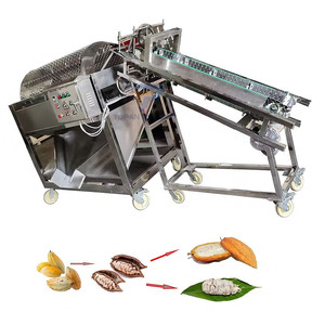 Máquina de rotura/equipo de procesamiento de corte de galleta de vaina de cacao fresco/máquina separadora de cáscara y granos de cacao - Product Image 6