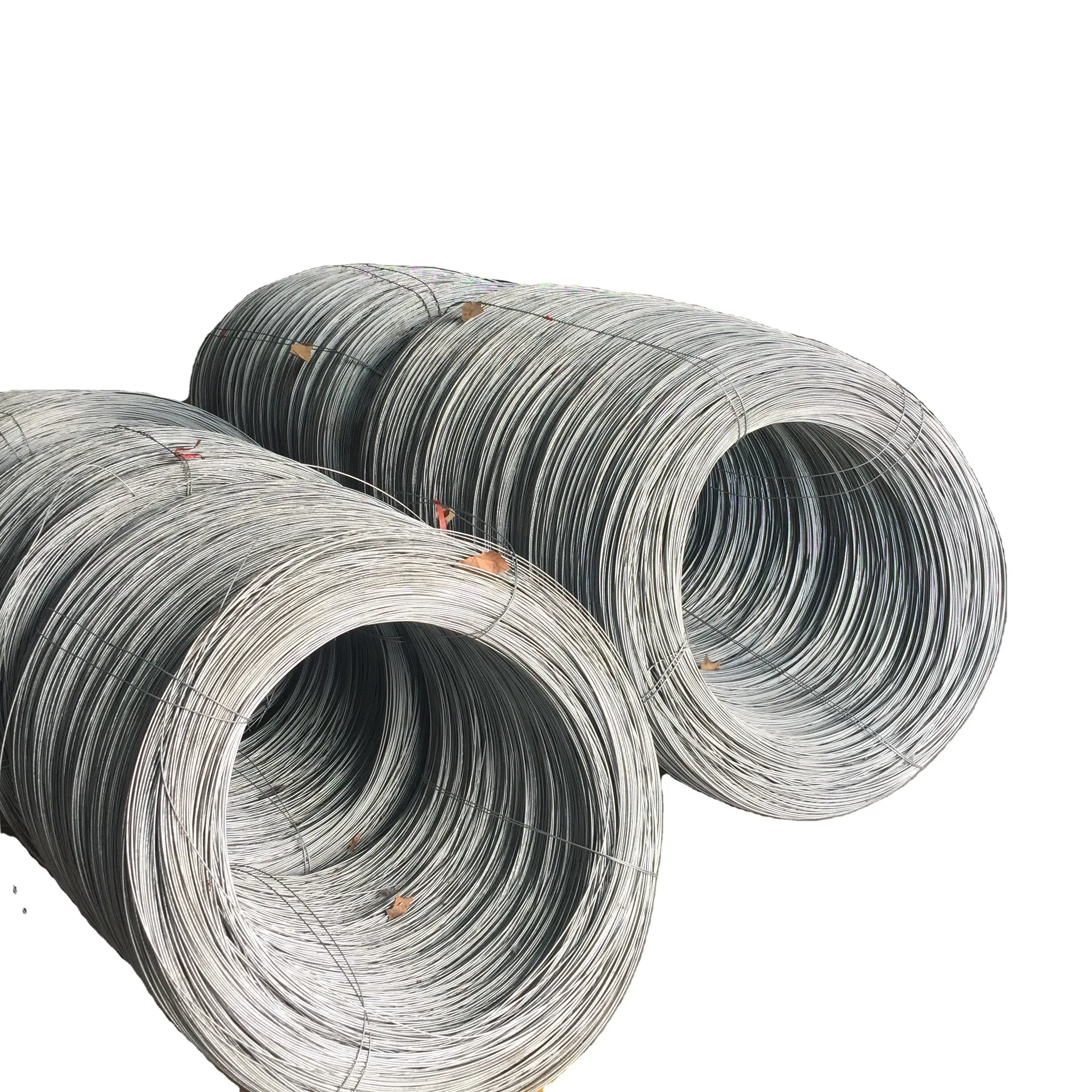 Electro galvanizado 65 # ISO FDC Grueso 3,0-6,0mm Alambre redondo de acero galvanizado para la fabricación de cables