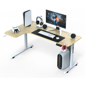 Elegante tavolo per Computer regolabile in altezza con Design a forma di L grande Desktop per spazio di lavoro senza disordine - Product Image 4